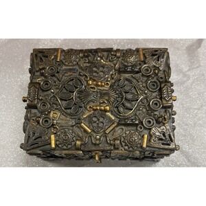 UNIQUE VINTAGE TRINKET BOX A LITTLE OF ALL‎ 4.5 X 3.5 (1505)